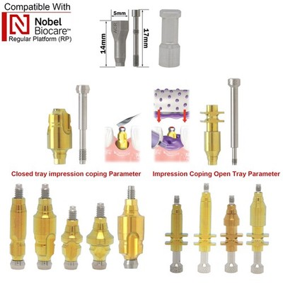 US Nobel Active RP Implant Transfer Open/Closed Tray Scanbody Impression Coping