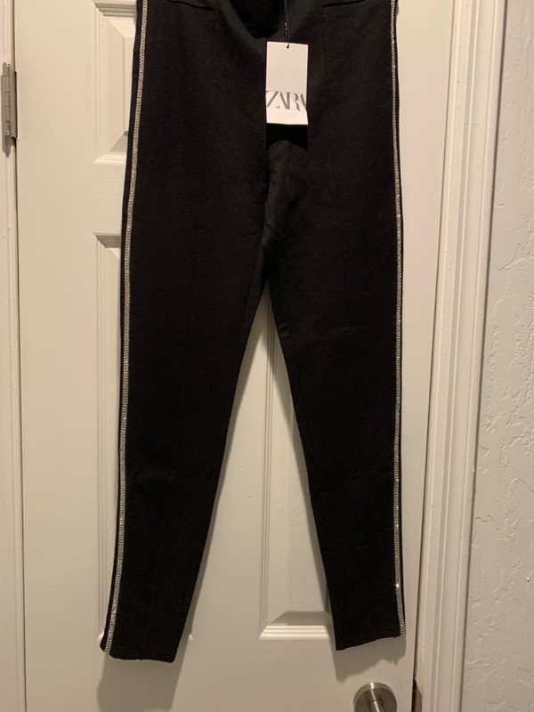 zara dress leggings  w rhinestones sz large new w tags