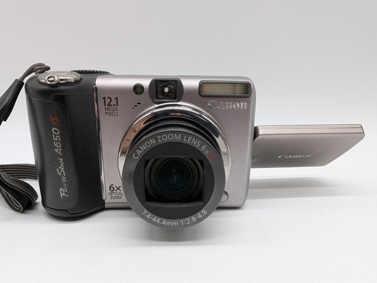 Canon PowerShot A650 IS 12.1MP Digital Camera - Silver & Black for