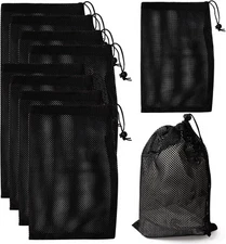 10Pcs Nylon Mesh Drawstring Bag,8 x 11.4 Inch Bags with... 