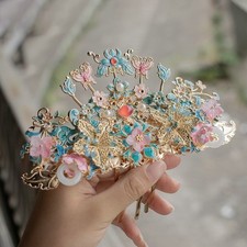 Butterfly Hair Crown Hair Pin Tang Style Hanfu Hair Accessory Women