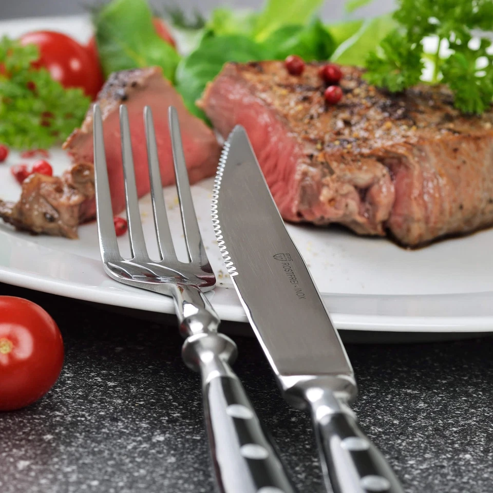 GRÄWE Steakbesteck / Pizzabesteck 12-teilig Nostalgie Besteck, geschmiedet - Bild 3 von 4