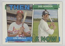 2016 Topps Heritage Then and Now Lou Brock Dee Gordon #TAN-BG HOF y2b