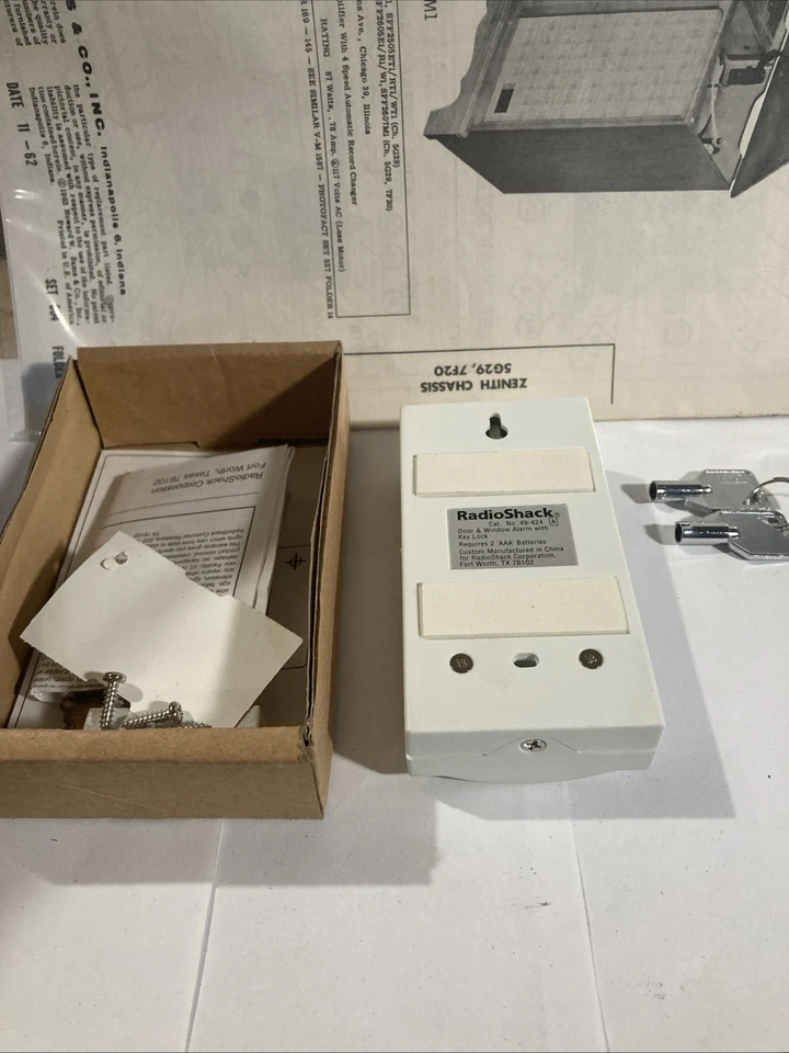 Radio Shack Wireless Door Window Alarm 49-424 Keylock - Image 2 of 3