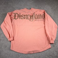 Disney Spirit Jersey Shirt Mens Medium Pink Resort Land USA Made Glitter Tee