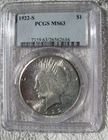 1922-S Silver Peace Dollar PCGS  MS63