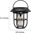 Solar Motion Sensor Light Hanging Lantern Outdoor Waterproof Tent Camping Lamp