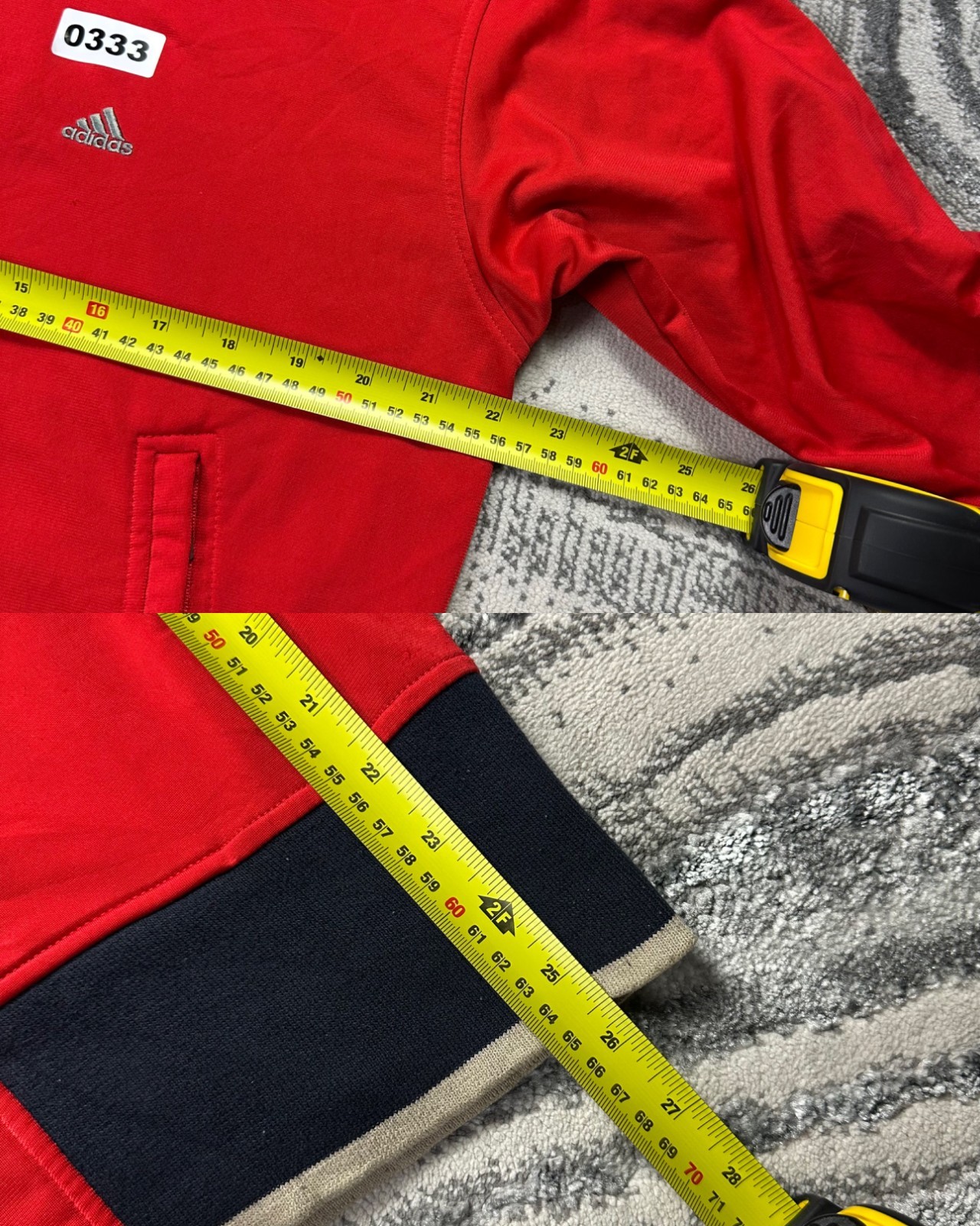 Vintage Adidas 2000's Y2K Red Navy Funnel Neck Large Tracksuit Top Track Jacket image 8