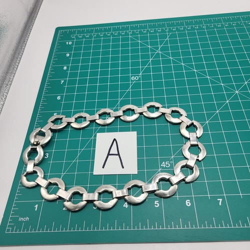 Vintage Taxco Mexico Sterling Silver Link Chain Necklace Choker TR-70 108 Grams! - Picture 13 of 13