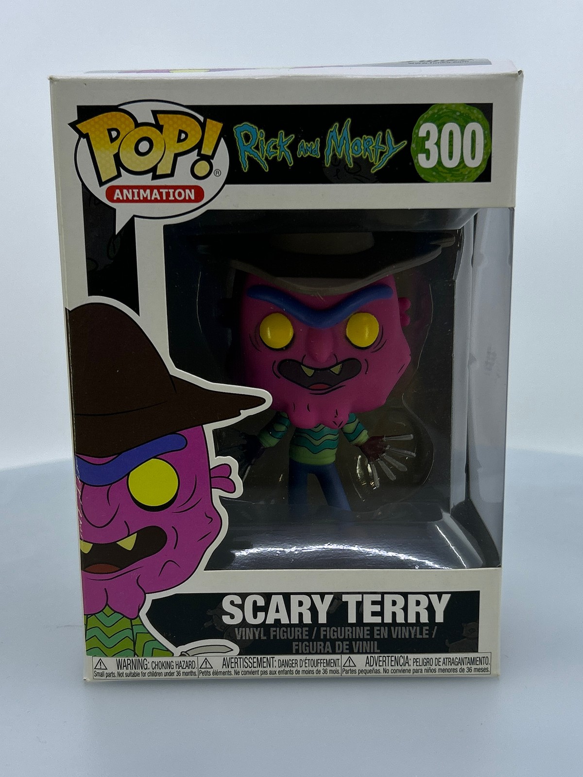 Funko Pop! Animation Rick And Morty Scary Terry #300 Vinyl Figure Damaged Box