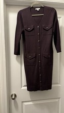 New York & Co Purple (plum)Lightweight Sweater Dress M
