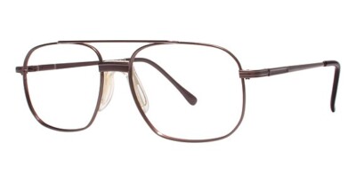 MODERN OPTICAL KEVIN MEN'S METAL EYEGLASSES 58-18-145 MATTE BROWN WITH SOFT CASE