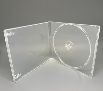 100 PCS NEW 12MM SINGLE CD DVD POLY CASES BOX, SUPER CLEAR, SLEEVE, PSC12SC