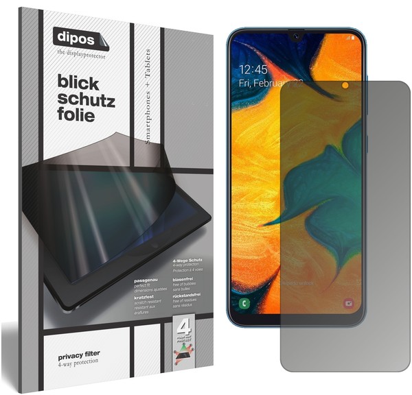 Samsung Galaxy A30S Blickschutzfolie Matt Schutzfolie Folie Display Schutz Dipos-image