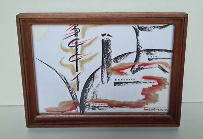 Gemälde Auf Papier Bleistift Öl- Kohlezeichnung Gouache Marie-José Von Bravura