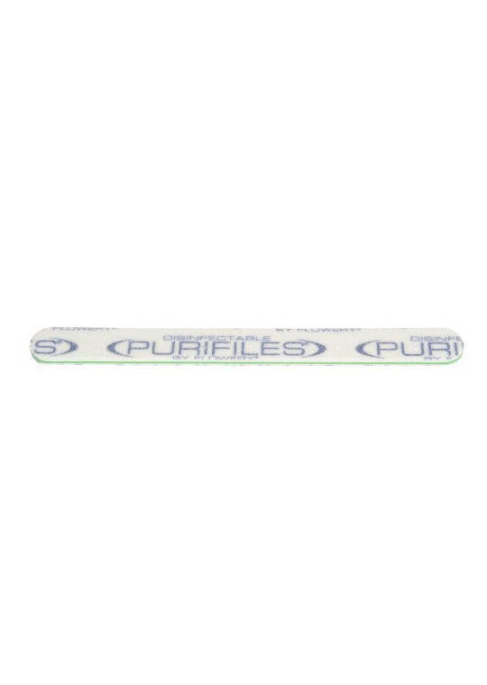 Purifiles by Flowery (20/pack) Green Nail Files 100/180 Reusable Disinfectable - Image 2 of 2