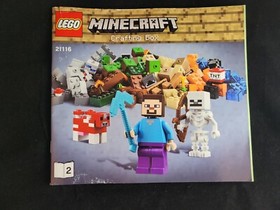 LEGO Minecraft : 2 INSTRUCTION MANUALS ONLY : 21116 Crafting Box : No Bricks