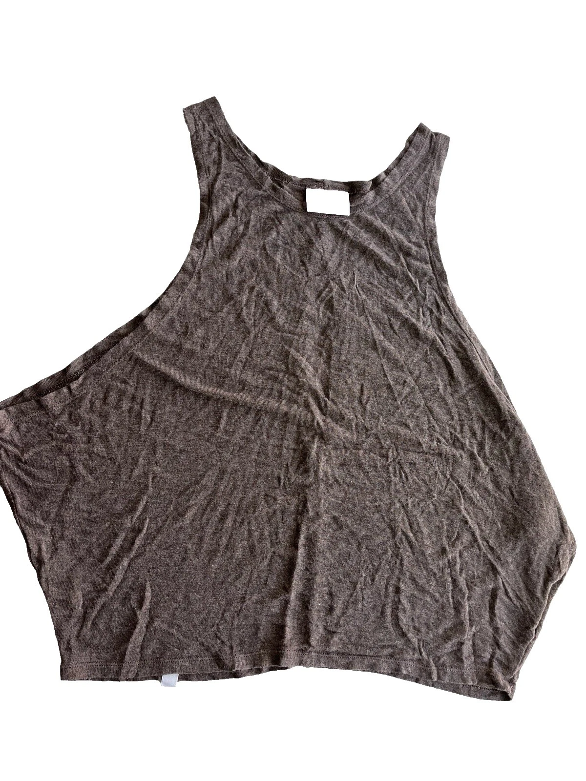 Brown Viscose Activewear Tops for Women