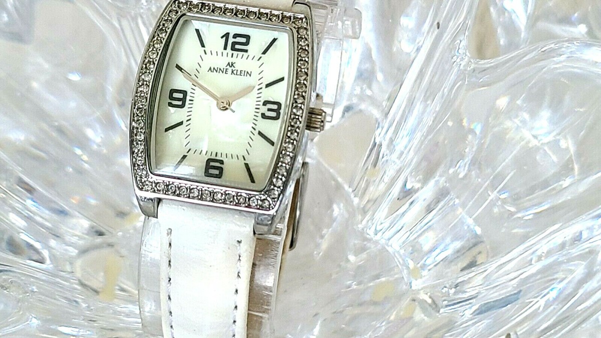 Anne Klein 10/9039 White Mother Pearl Dial White- Band  display picture 1