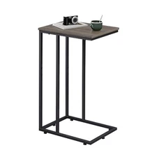 Small Side Table C Shaped End Table for Couch Sofa and Bed Tv Tray Table That...