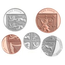 2021 Royal Mint Royal Shield Definitive Small Change Coins 1p 2p 5p 10p 20p UNC