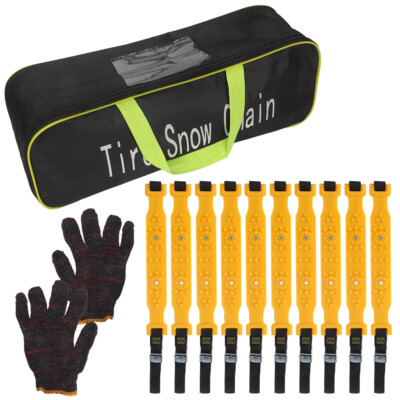 10Pcs Car Truck SUV Anti-skid Tire Chains Winter Safety Ice Snow Strip