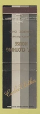 Matchbook Cover - Curlee Clothes NY Clothing House Pomeroy OH