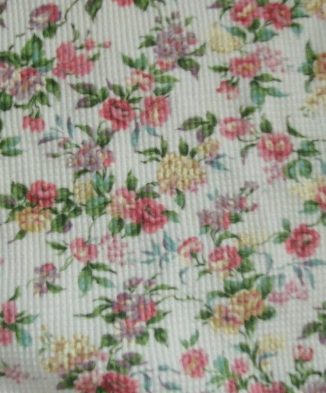 Pink yellow roses flower clusters garden fabric material thermal chic 68x74 in