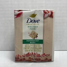 1 Pack Of 2 Dove Holiday Treats Beauty Bar Soaps Peppermint Bark 3.75oz Each