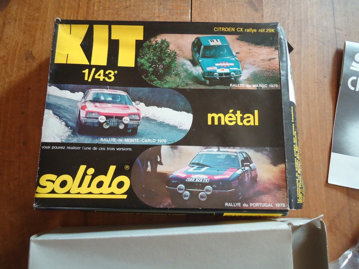 Solido kit 1.43 réf 29K Citroen CX Aseptogyl Rallye Montecarlo 1978 #98