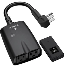  Outdoor Remote Control 3-Prong Outlets, Wireless Remote Light Switch Outlets 