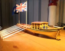 Hms Barge Boat Scale 1/48 10"  254mm Royal British yacht  Wood Ship model kit