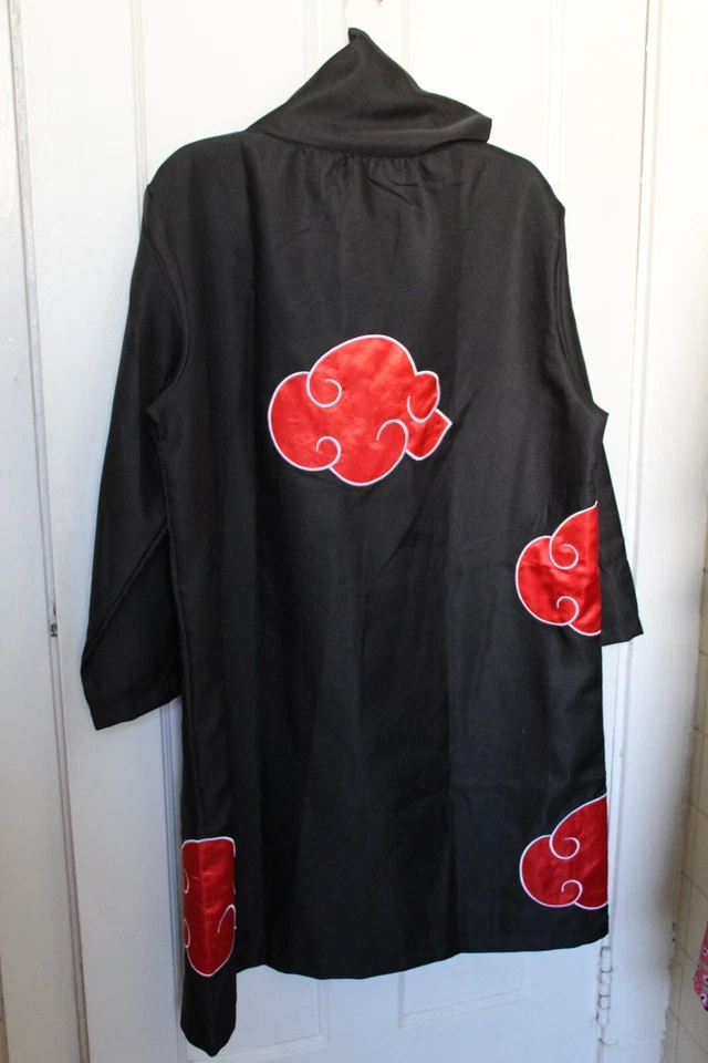 Anime Ninja Cosplay Naruto Cloak Long Robe Costume Akasuki Cape for Halloween - Image 2 of 2