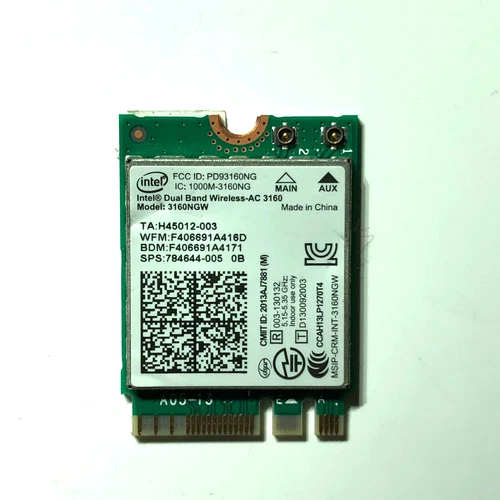 Intel Dual band 3160NGW Wireless WiFi WLAN Card MINI PCI-E 802.11a/b/g/n 433Mbps