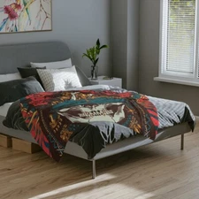 Gothic style Velveteen Minky Blanket