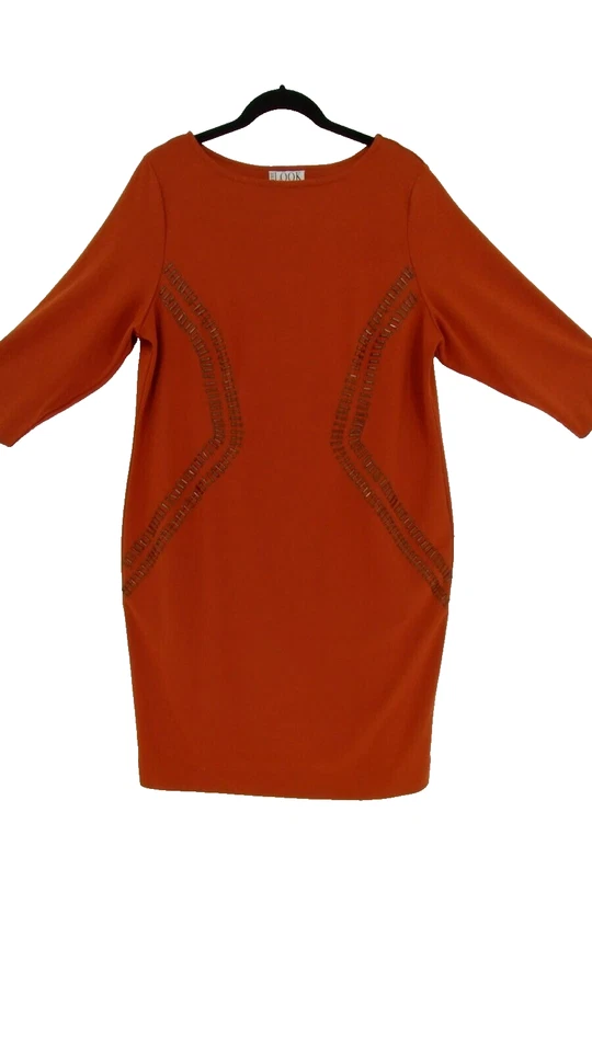 Vestido feminino The Look Randolph Duke tamanho 18W laranja escuro detalhes em ferragens - Imagem 3 de 4
