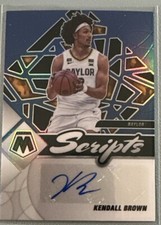 KENDALL BROWN 2022-23 Panini Mosaic Scripts Rookie Autograph Blue 33/49 