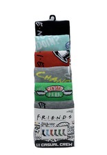 Friends TV Show Series Mens Crew Socks 6 Pair Fits Shoe Size 8-12 Central Perk