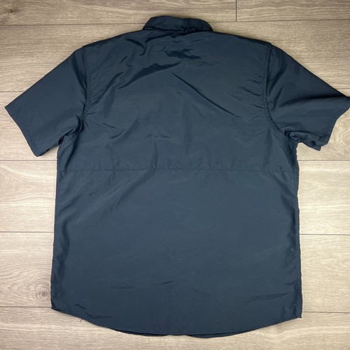 Men's Wrangler Navy Blue Nylon Short Sleeve Shirt Size XL - Picture 6 of 7