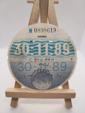 FORD HGV Lorry Stamped 1989 Old Original Road Car Cars Tax Disc DISCS 89 Rare