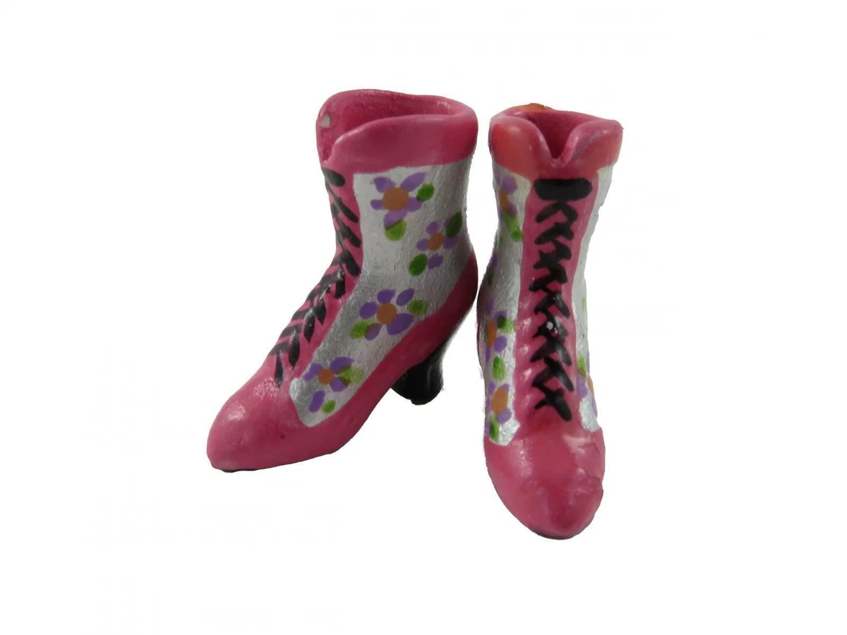 Pink top victorian boots
