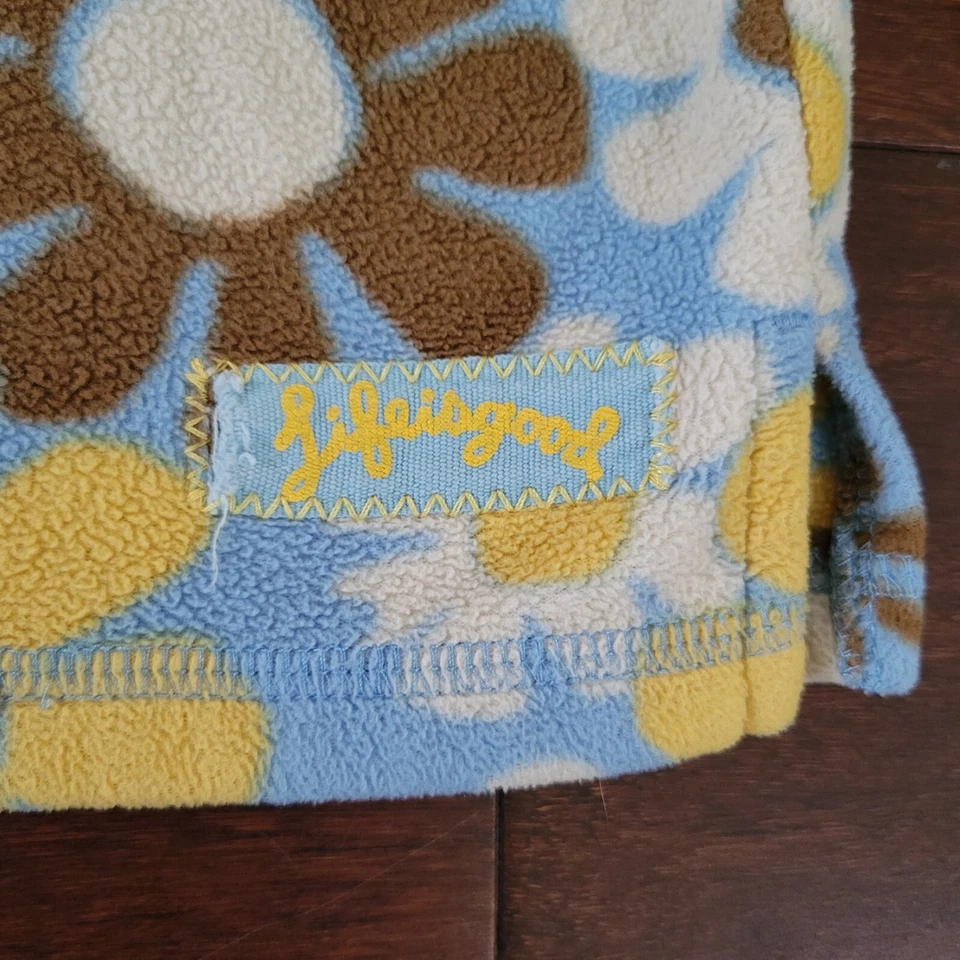 Pullover Life is Good Girls Retro Floral Estampado Años 70 1/4 Cremallera Polar Talla Grande/10 Foto 3 de 4