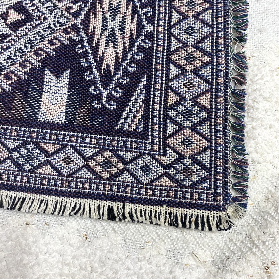 Park B. Smith set of 2 placemats blue & pink boho aztec Southwest EXTRA