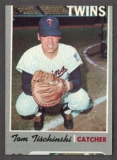 1970 Topps #379  Tom Tischinski - Minnesota Twins MISCUT MC