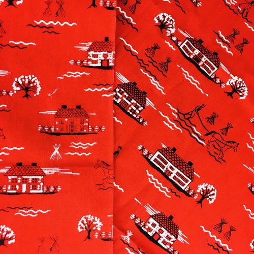 Vintage Handkerchief Red Bandana Pioneer Farmer - Bild 7 von 7