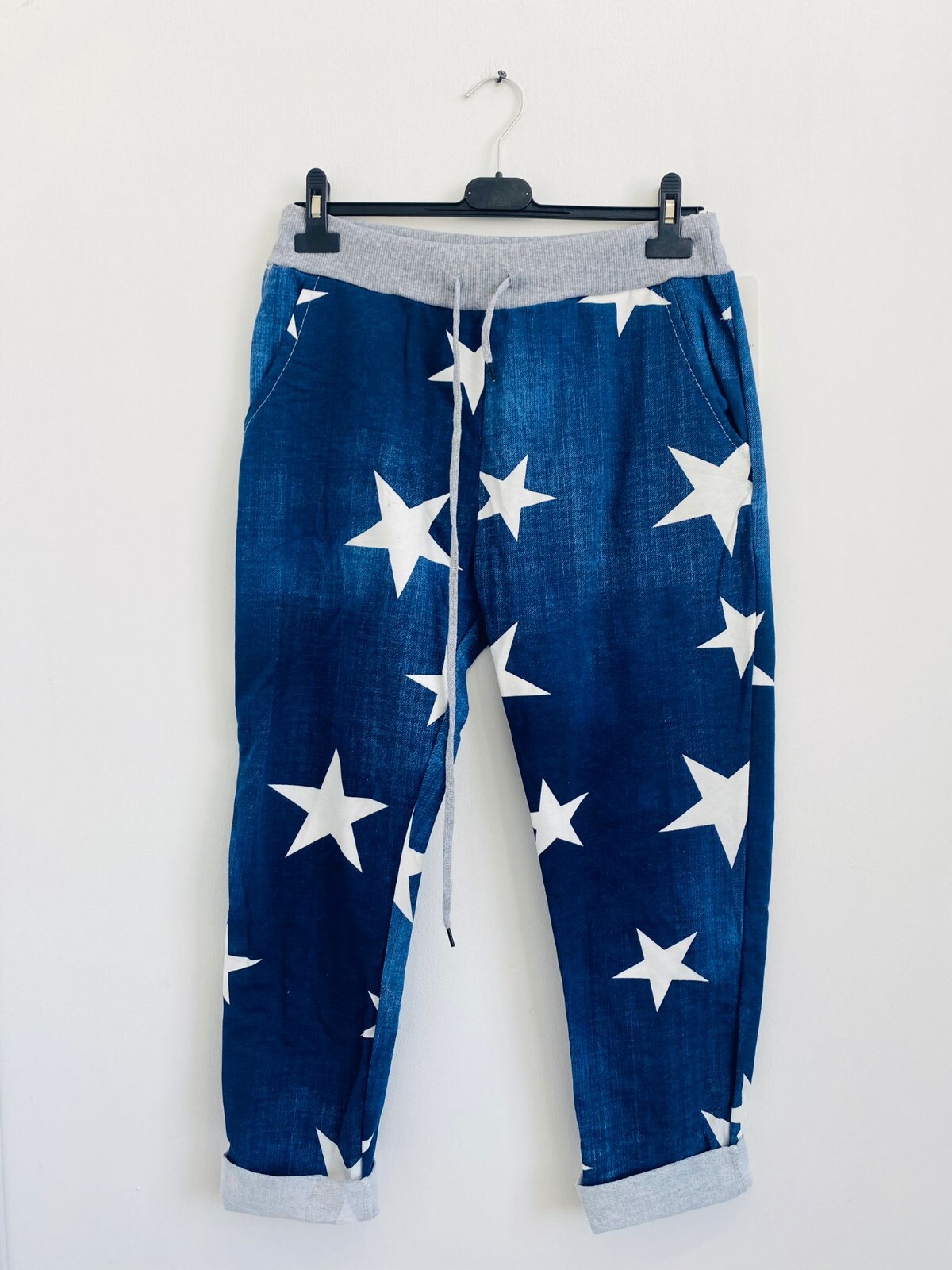 Womens Floral Print Turn Up Summer Bottoms Trousers Ladies Italian