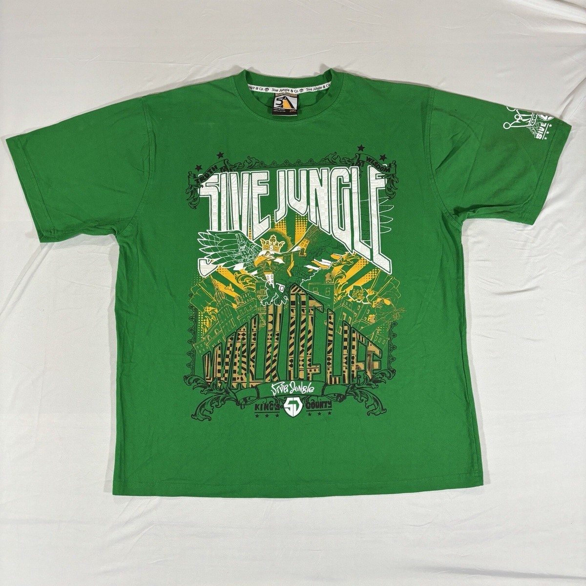5ive Jungle T-shirt Men's Size 2XL Graphic Five Jungle Cotton | eBay