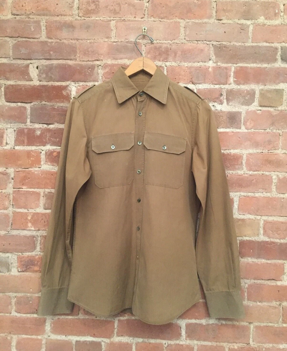 Vintage Miu Miu Men’s Military Shirt, Sz 15.5/39 (Small/Medium Slim)