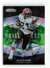 NICK CHUBB #B-13 2021 PANINI PRIZM BROWNS BRILLIANCE GREEN ICE