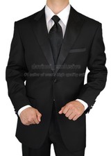 Clearance Uomo Romeo 498 Mens Tuxedo Suit 1 Button Peak Lapel Pleated pants